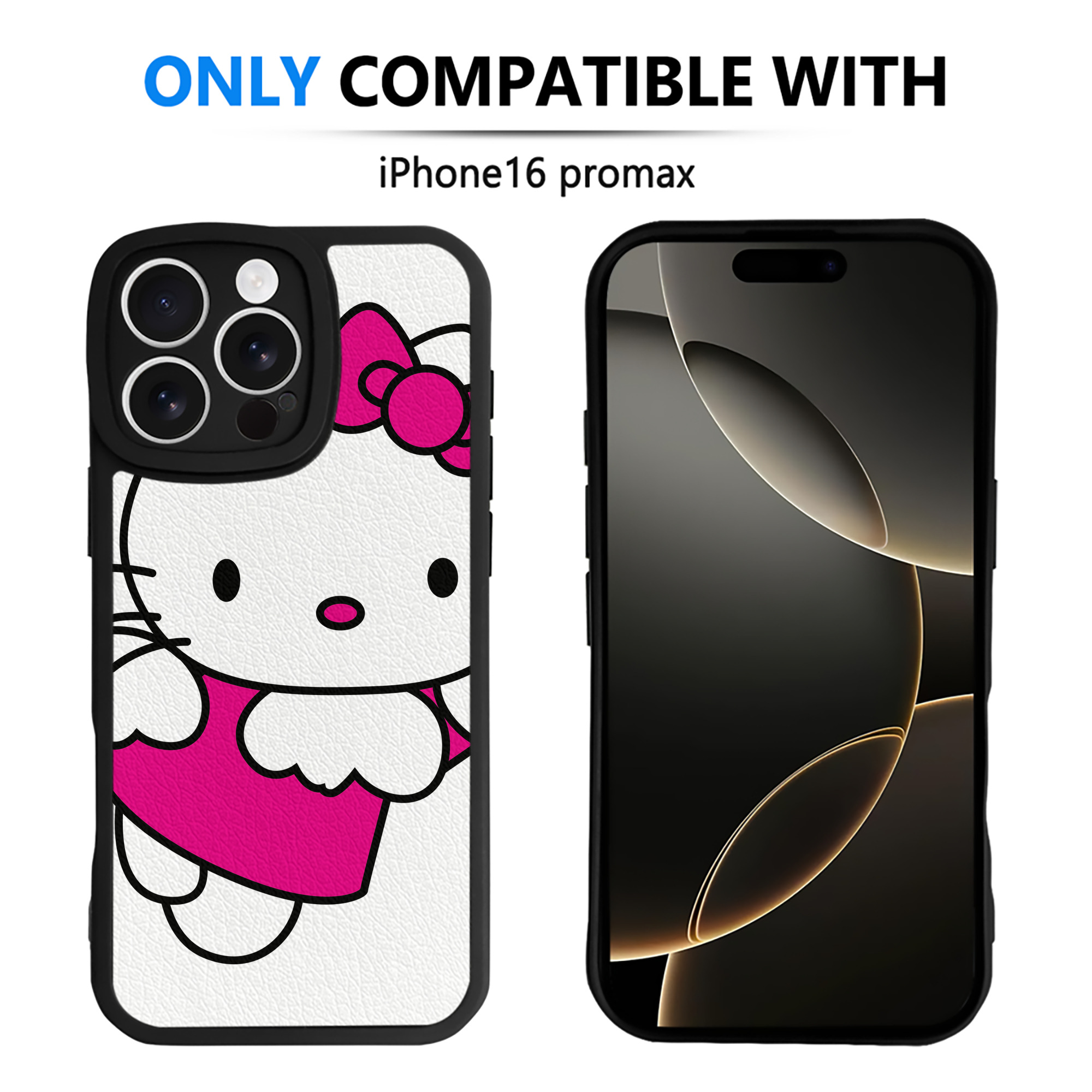 （画像用） Hello Kitty ハローキティ 【iPhone 16シリーズ対応】シリコンスマホケース（レザー調） 材質：シリコン